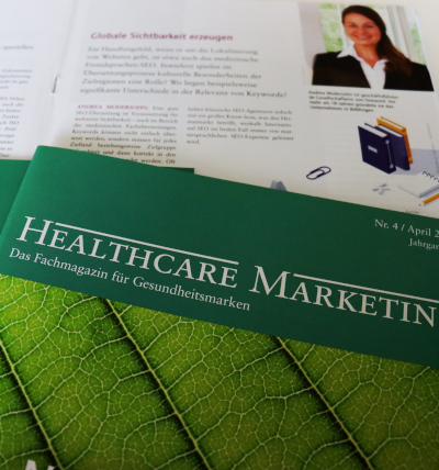 Medizinische Übersetzung und Difgitalisierung: Interview Healthcare Marketing; Bild der Zeitschrift