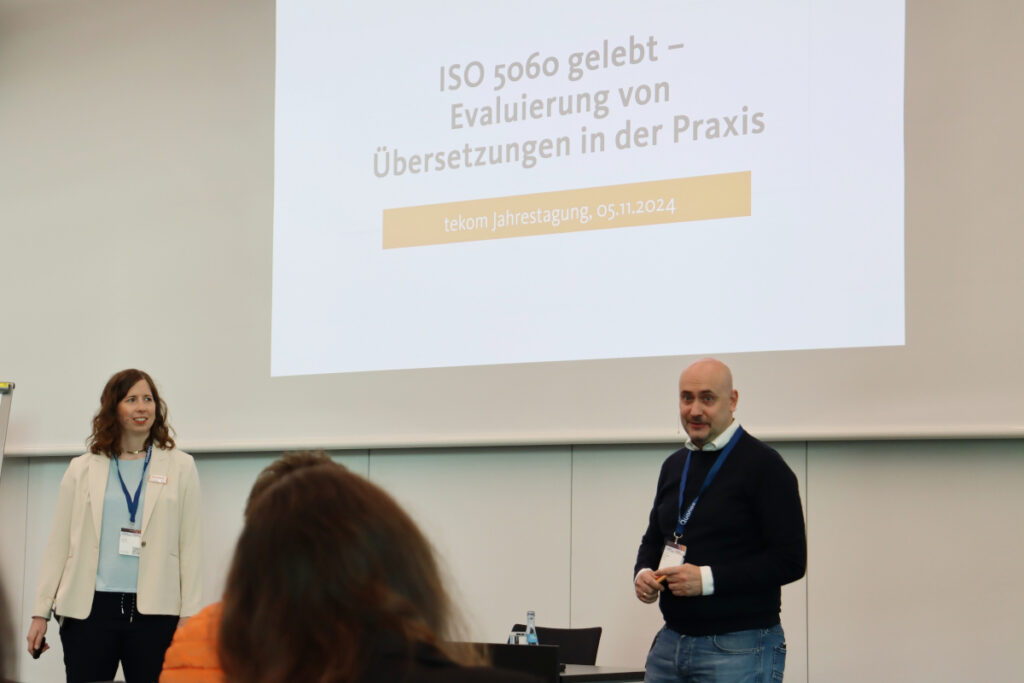 tekom Jahrestagung 2024; Vortrag Eva-Maria Tillmann und Dr. Christopher Kurz
