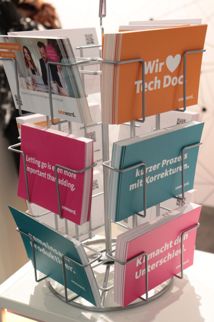 tekom Jahrestagung 2025; Messestand Postkarten 2