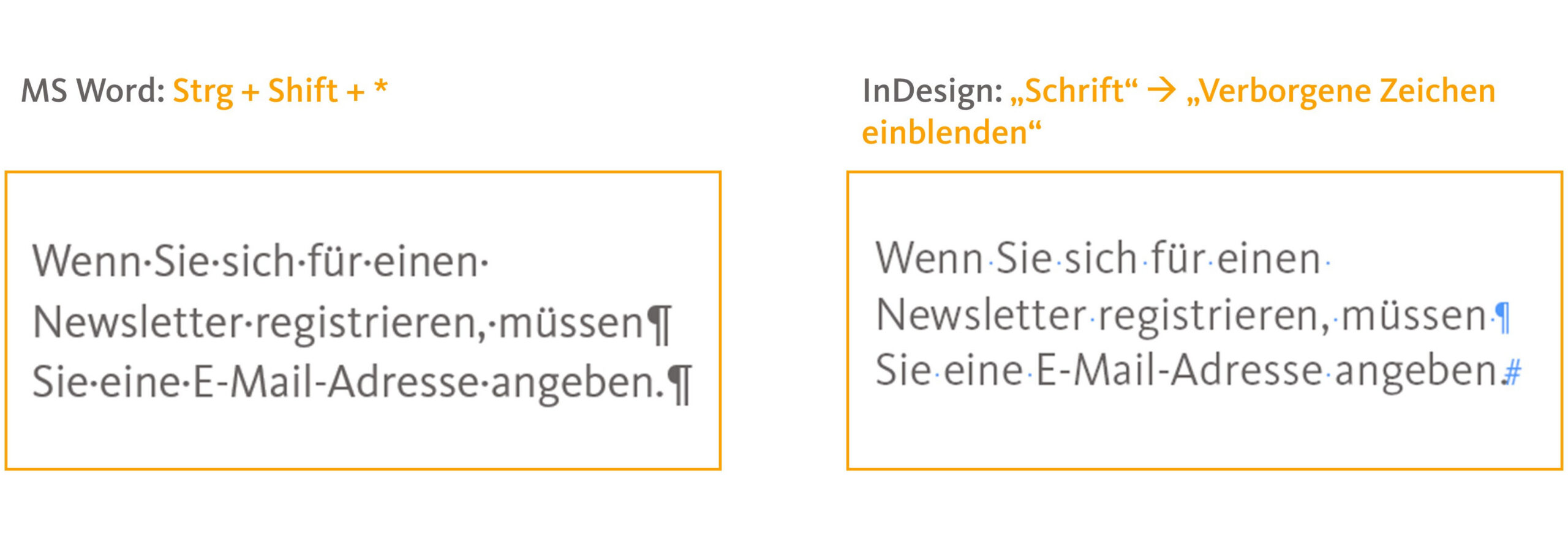 Übersetzungsgerechtes Schreiben und CAT-Tools - Absatz-Textmarken einblenden